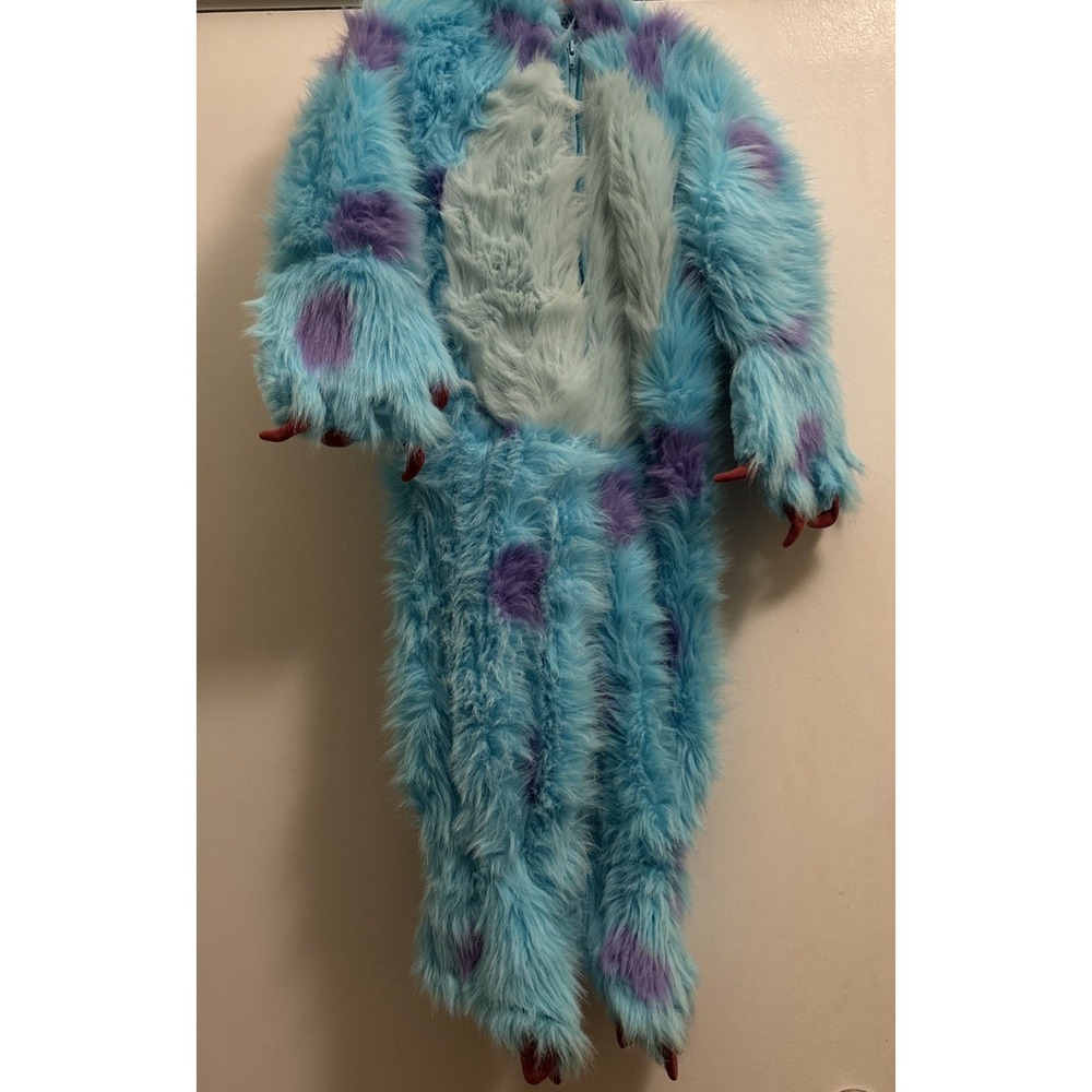 Disney Pixar Sully Monsters Inc Hooded Costume Disney Store Kids 2T-4T Excellent